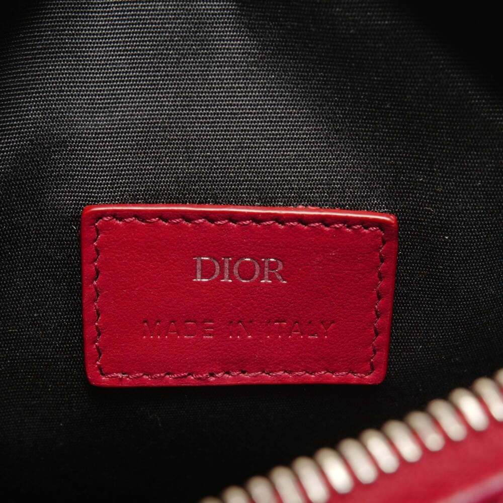 CHRISTIAN DIOR Red Leather Trotter Shoulder Bag - Picture 9 of 13